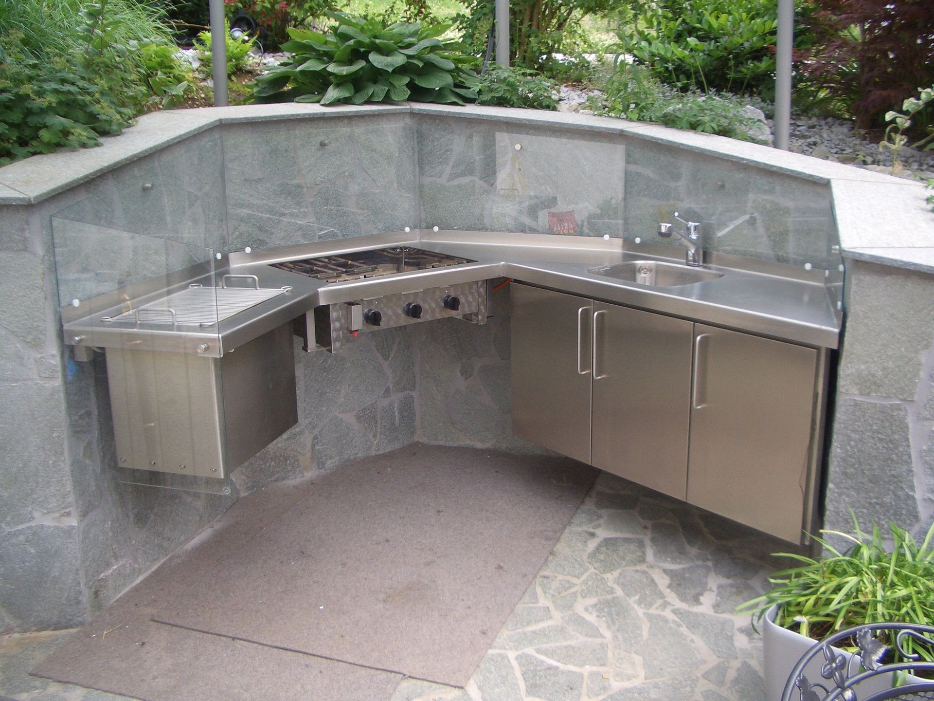 Edelstahl Einbaugrill